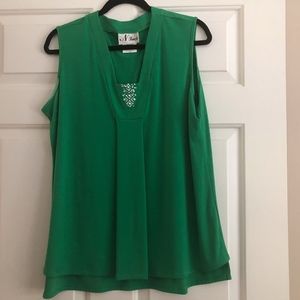 N Touch Ladies Green Sleeveless Top